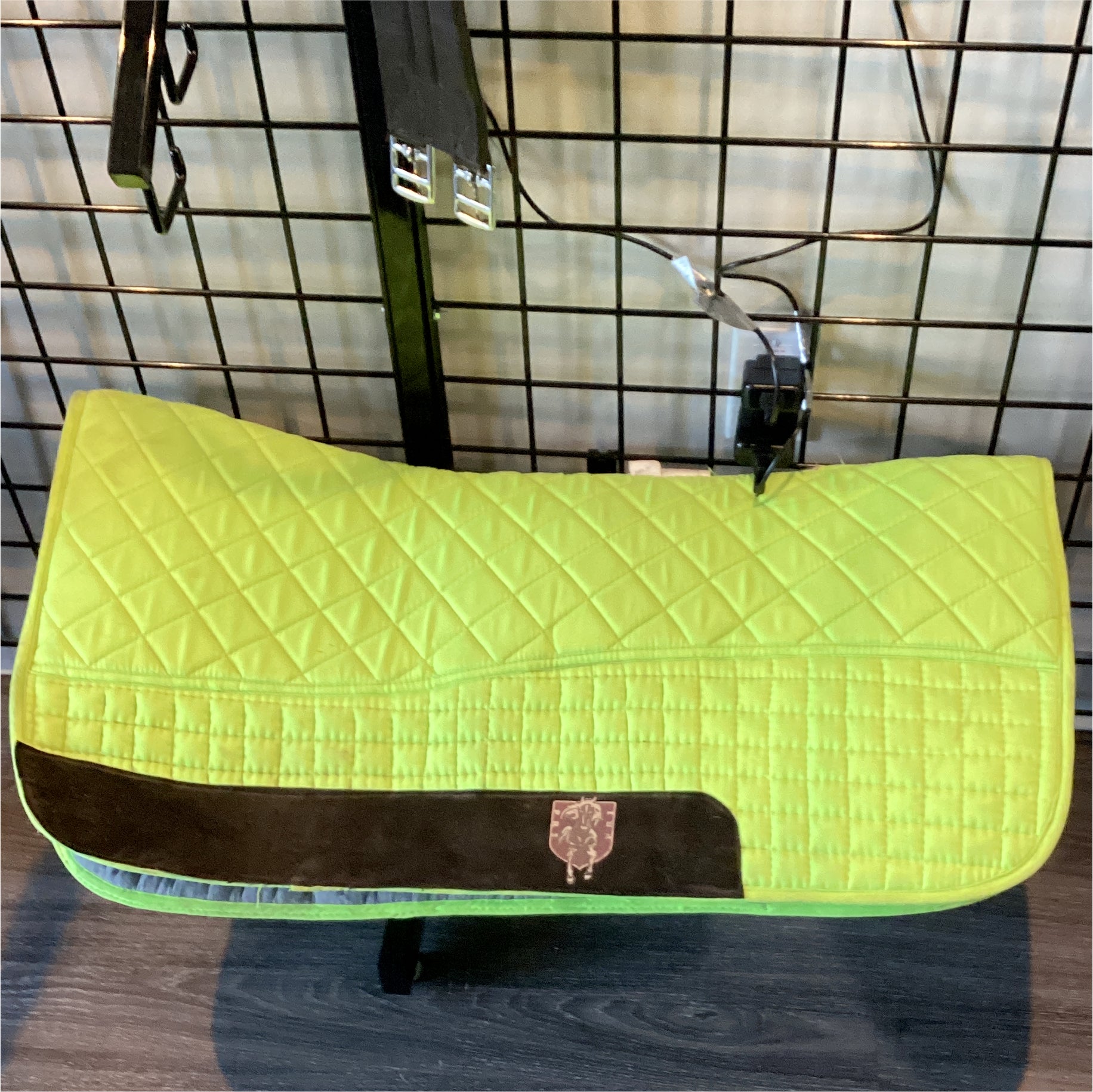 Western Saddle Pad Lime Green